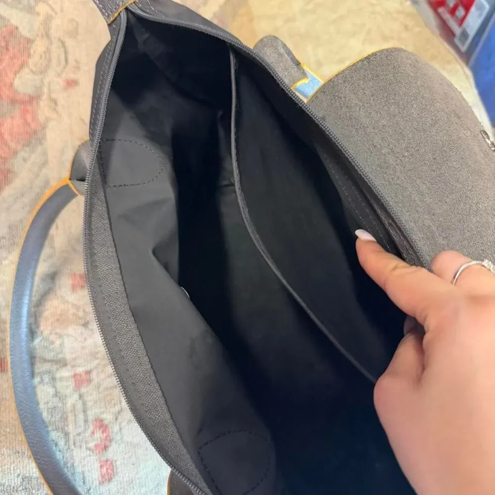 Longchamp Women's Black and Grey Bag